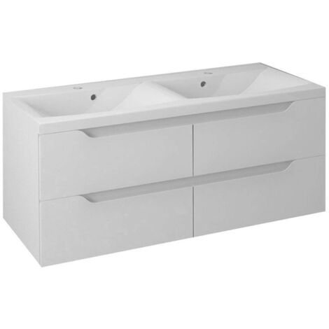 Sapho Wave - Mobile sotto lavabo doppio 1200x500x480 mm, bianco WA120-3030