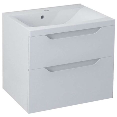 Sapho Wave - Mobiletto da lavabo 600x650x480 cm, 2 cassetti, bianco WA060-3030