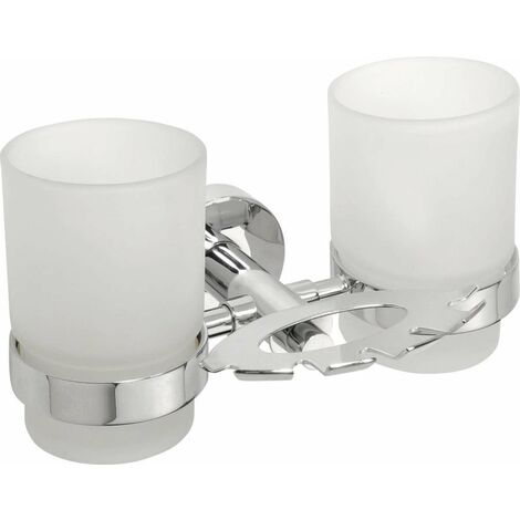 Sapho X-Round - Bicchieri con doppio supporto, vetro/cromo XR900