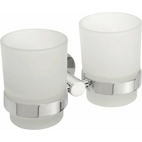 Sapho X-Round - Bicchieri con doppio supporto, vetro/cromo XR902
