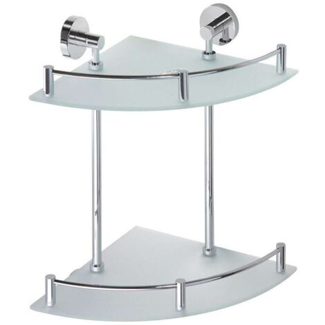 Sapho X-Round - Eck-Ablage, Glas / verchromt XR604