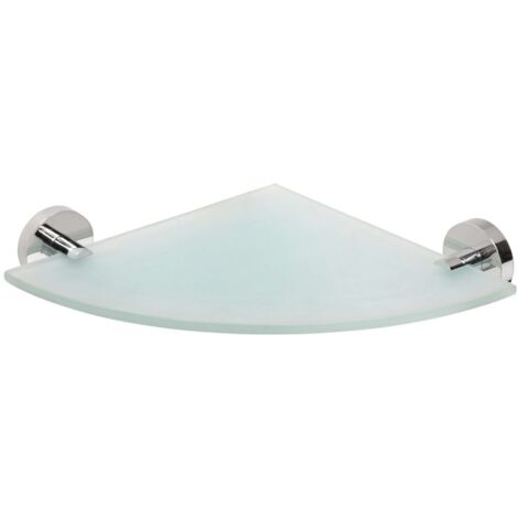Sapho X-Round - Eckablage, Glas / verchromt XR603