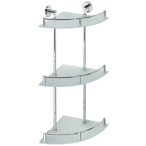Sapho X-Round - Eckablage, glas/ verchromt XR606