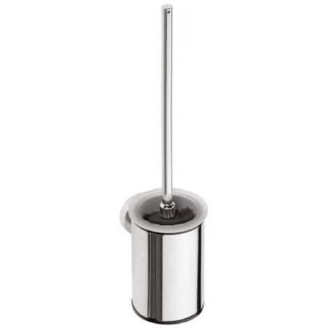 Sapho X-Round - Escobilla de WC cilíndrica con cepillo negro, cromo XR305