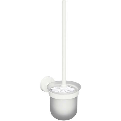 Sapho X-Round - Escobilla de WC de pared, con soporte, cristal mate/cromo XR303W