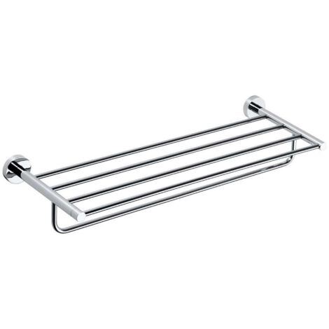 Sapho X-Round - Estante con portatoallas, longitud 65 cm, cromo XR415