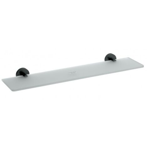Sapho X-Round - Etagère, longueur 60 cm, verre de lait/noir XR609B