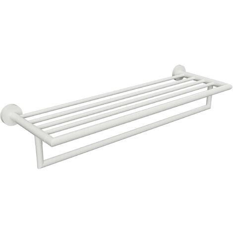 Sapho X-Round - Mensola con portasciugamani, lunghezza 55 cm, bianco XR421W