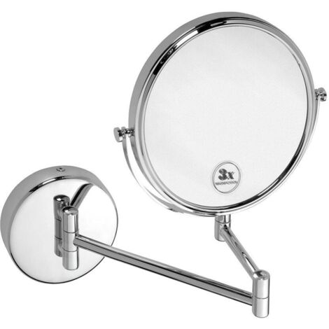 Sapho X-Round - Miroir de rasage mural, chrome XR006