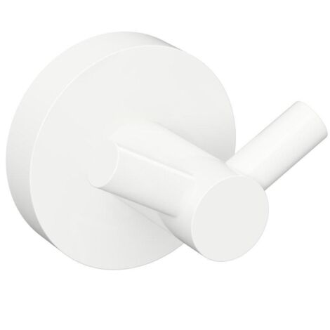 Sapho X-Round - Patère double, blanc XR202W