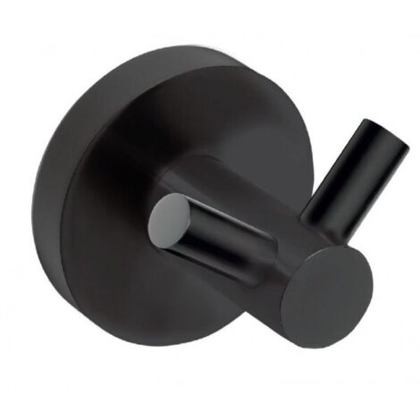 Sapho X-Round - Patère double, noir XR202B