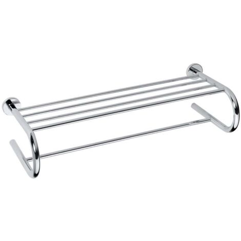 Sapho X-Round - Ripiano per portasciugamani, lunghezza 655 mm, cromato XR418