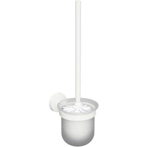 Sapho X-Round - Scopino per WC a parete con supporto, vetro satinato/bianco XR303W