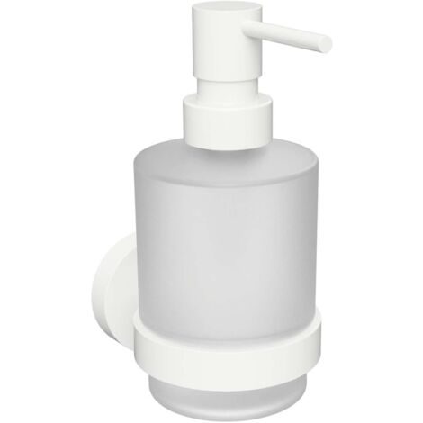 Sapho X-Round - Seifenspender mit Halter, Glas matt/weiß XR103W