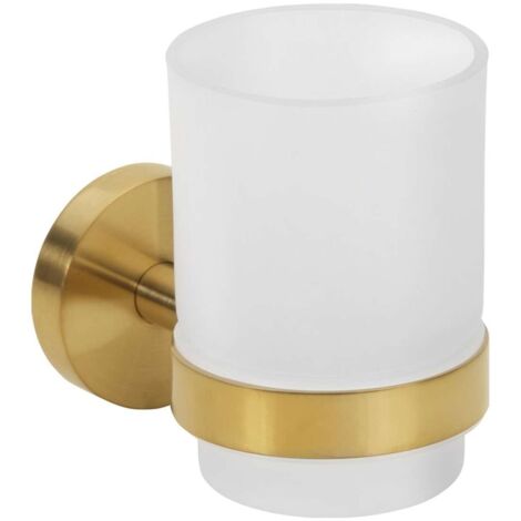 Sapho X-Round - Zahnputzbecher, Glas matt/Gold XR903GB
