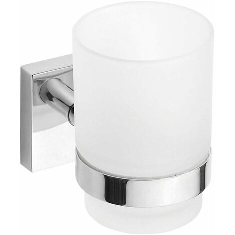 Sapho X-SQUARE - Bicchiere con supporto, vetro/cromo XQ903