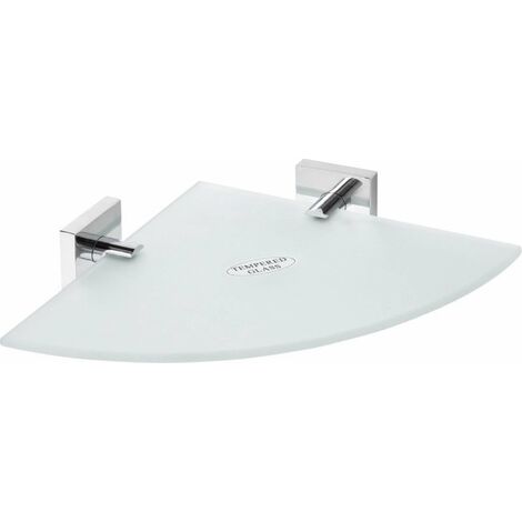 Sapho X-SQUARE - Mensola ad angolo, vetro/cromo XQ604