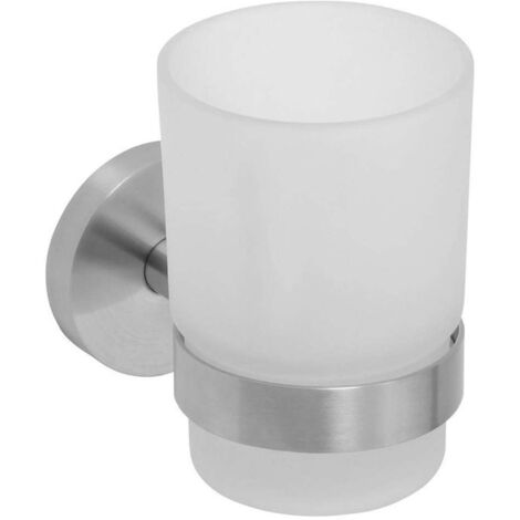 Sapho X-STEEL - Becher mit Halter, Glas / Edelstahl XS900