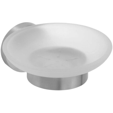 Sapho X-STEEL - Jabonera, vidrio/acero inoxidable XS802