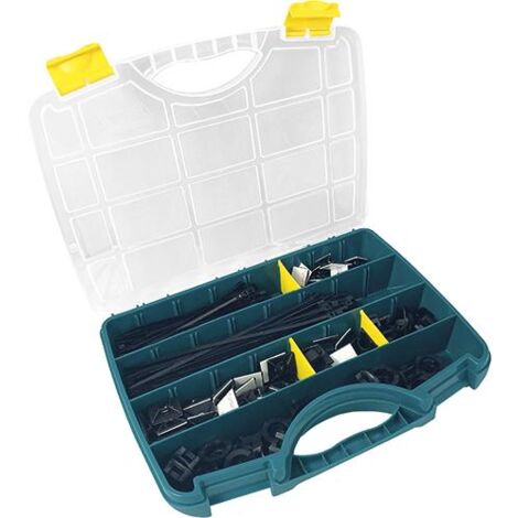 SAPI SAPISELCO Kabelbinder-Sortiment 350-teilig mit Klebesockel
