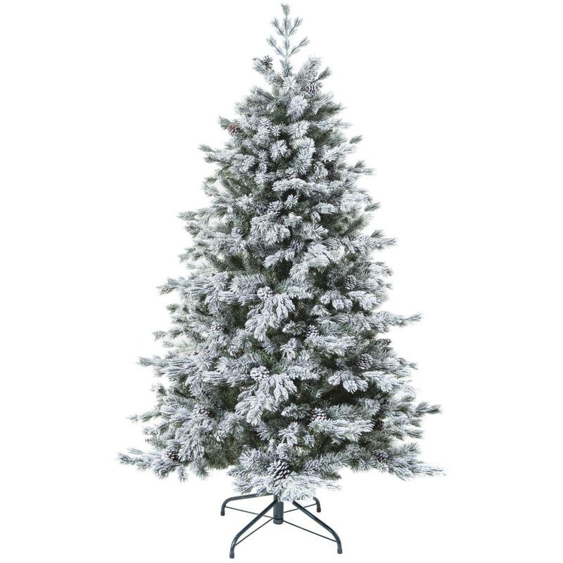 Sapin de Noël artificiel Vert floqué enneigé qualité premium h 210 cm - Feeric Christmas - Vert