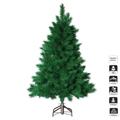 Sapin de Noël 210 cm vert Crystal