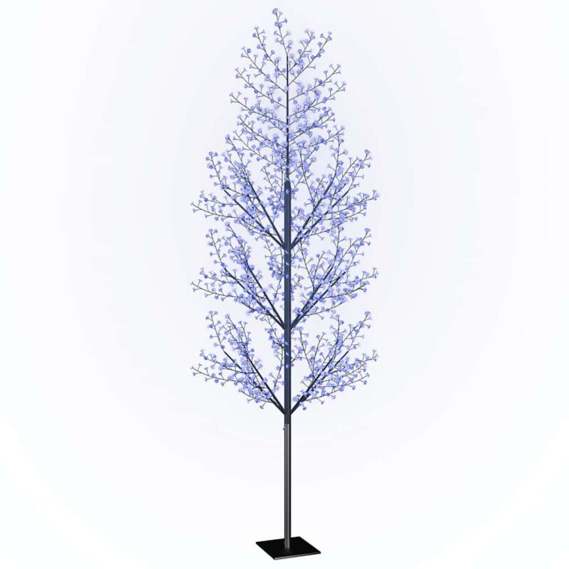 Vidaxl - Sapin de Noël 1200 led bleu Cerisier en fleurs 400 cm