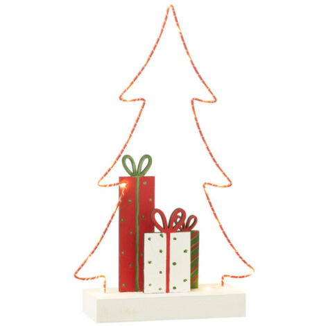 Sapin de Noël à LED "Cadeaux" 34cm Multicolore