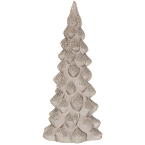 Sapin de Noël à Poser Déco "Givré" 20cm Gris