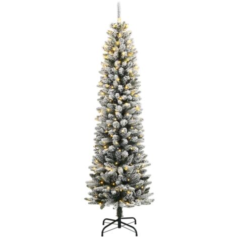 Sapin de Noël  Arbre de Noël artificiel 150 LED et neige floquée 150 cm