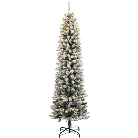 Sapin de Noël  Arbre de Noël artificiel 300 LED et neige floquée 240 cm