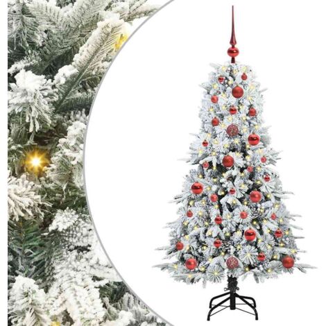Sapin de Noël  Arbre de Noël Artificiel à Branches Articulées Blanc 120 cm