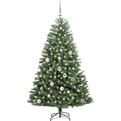 Sapin de Noël  Arbre de Noël Artificiel à Branches Articulées Vert 150 cm