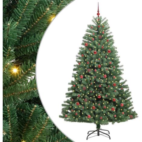 Sapin de Noël  Arbre de Noël Artificiel à Branches Articulées Vert 240 cm