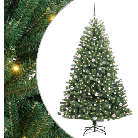 Sapin de Noël  Arbre de Noël Artificiel à Branches Articulées Vert 240 cm