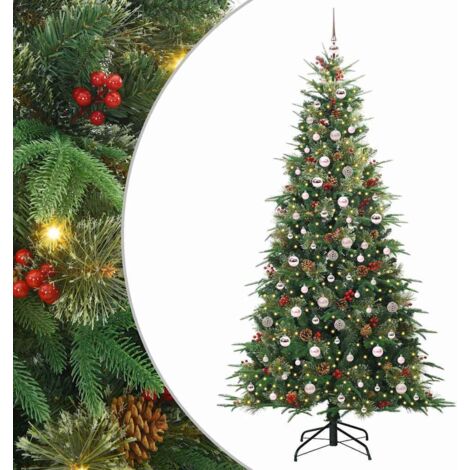 Sapin de Noël  Arbre de Noël Artificiel à Branches Articulées Vert 240 cm