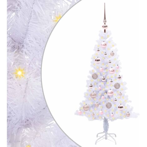 Sapin de Noël  Arbre de Noël artificiel avec 150 LED Blanc 120 cm PVC et Acier