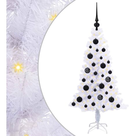 Sapin de Noël  Arbre de Noël artificiel avec 150 LED Blanc 120 cm PVC et Acier