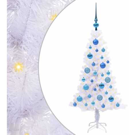 Sapin de Noël  Arbre de Noël artificiel avec 150 LED Blanc 120 cm PVC et Acier