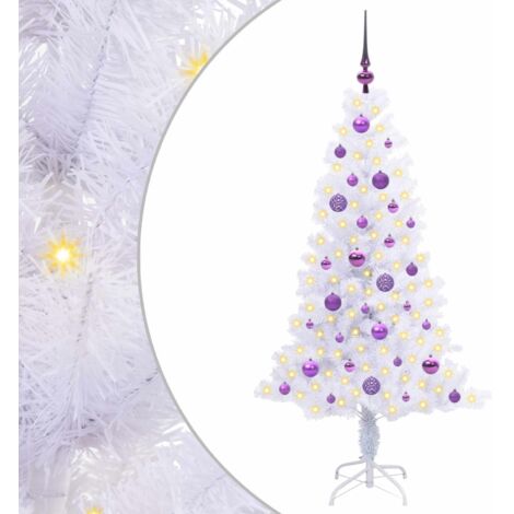 Sapin de Noël  Arbre de Noël artificiel avec 150 LED Blanc 150 cm PVC et Acier
