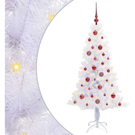Sapin de Noël  Arbre de Noël artificiel avec 150 LED Blanc 150 cm PVC et Acier