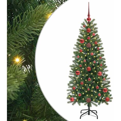 Sapin de Noël  Arbre de Noël artificiel avec 150 LED Vert 120 cm PE et PVC