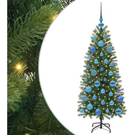 Sapin de Noël  Arbre de Noël artificiel avec 150 LED Vert 120 cm PE et PVC