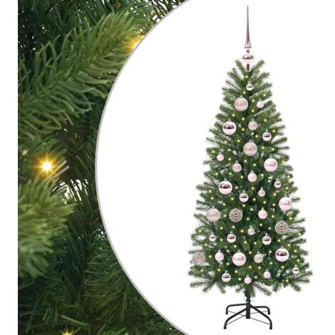 Sapin de Noël  Arbre de Noël artificiel avec 150 LED Vert 120 cm PE et PVC