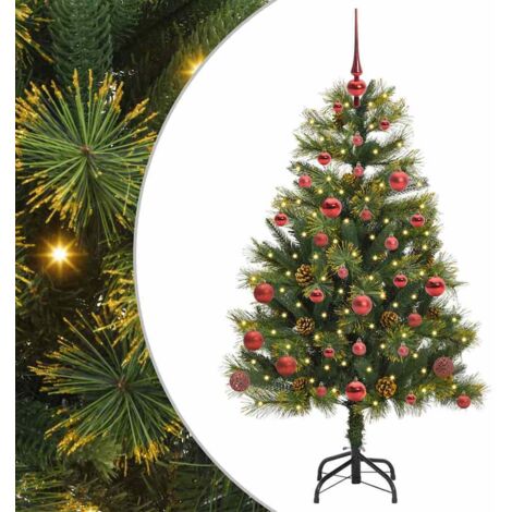 Sapin de Noël  Arbre de Noël artificiel avec branches pliables et cônes 150 cm