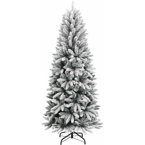 Sapin de Noël  Arbre de Noël artificiel avec neige floquée 120 cm PVC et PE