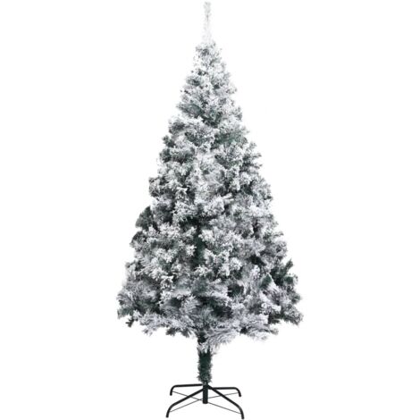 Sapin de Noël  Arbre de Noël artificiel avec neige floquée vert 240 cm PVC