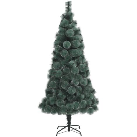 Sapin de Noël Arbre de Noël artificiel avec support Vert 210 cm PET