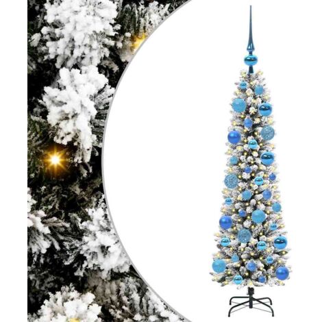Sapin de Noël  Arbre de Noël artificiel Blanc 120 cm PVC, métal et plastique