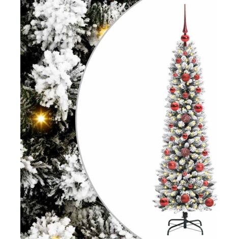 Sapin de Noël  Arbre de Noël artificiel Blanc 120 cm PVC, métal et plastique